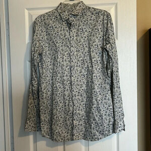 Arvind men’s floral long sleeve button down shirt size small